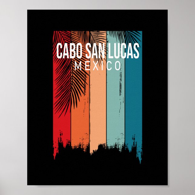 Affiche Cabo San Lucas Mexique Rétro  (Devant)