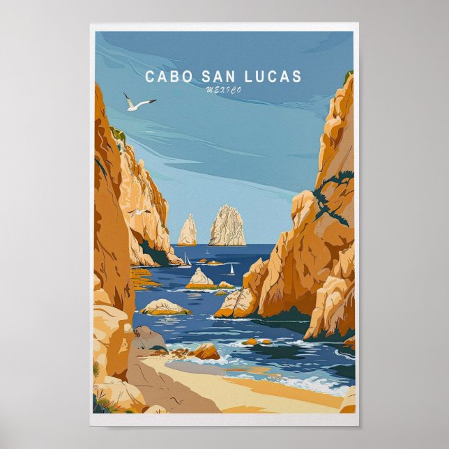 Affiche Cabo San Lucas Travel Print, Mexique Wall Art (Devant)