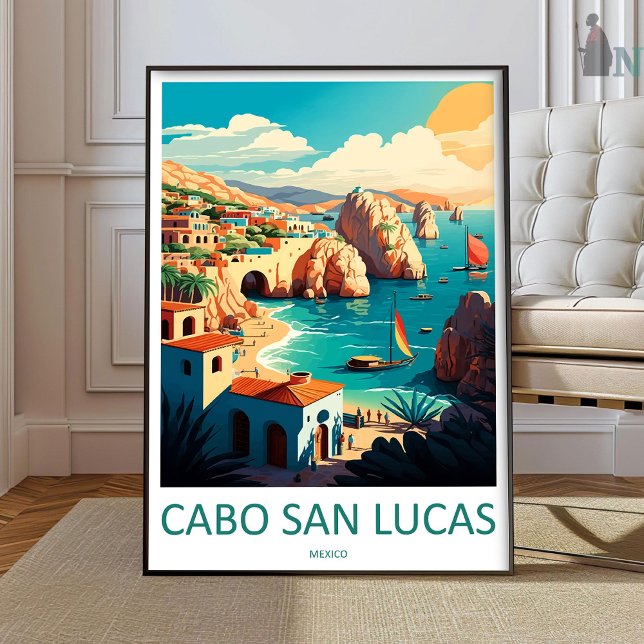 Affiche Cabo Sans Lucas Travel Print Wall Art Cabo Sans Lu (Créateur téléchargé)