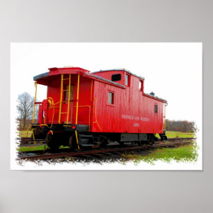 Affiche Caboose rouge