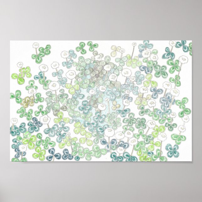 Affiche Cabot à quatre feuilles et trèfle blanc/四 つ 葉 の ク  (Devant)