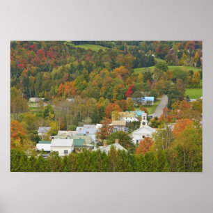 Affiche Cabot, Vermont à l'automne. Royaume du Nord-Est.