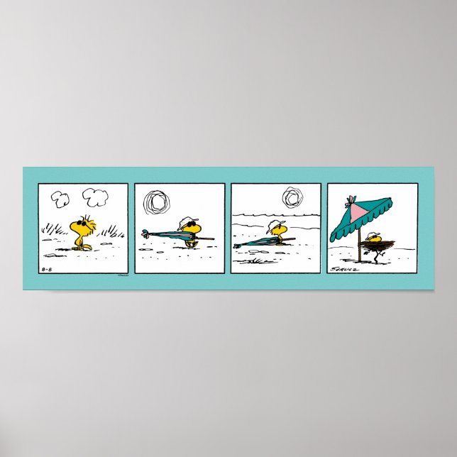 Affiche cacahuètes | Bois de bois à la plage (Devant)