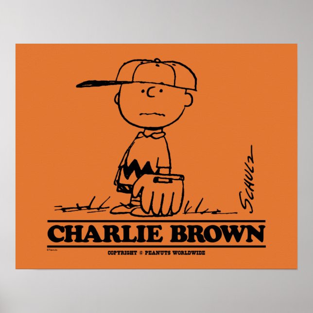 Affiche cacahuètes | Charlie Brown Jouer à la balle (Devant)
