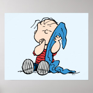 Affiche cacahuètes   Linus et sa couverture