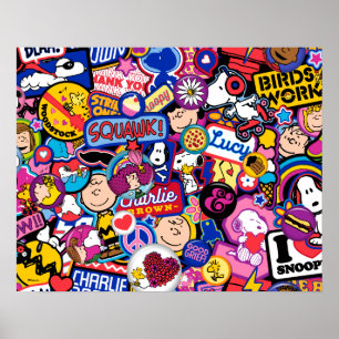 Affiche cacahuètes   Motif de patchs Mixtape