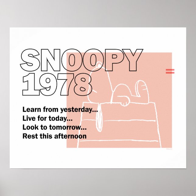 Affiche cacahuètes | Snoopy 1978 (Devant)