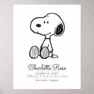 Affiche cacahuètes Snoopy Baby