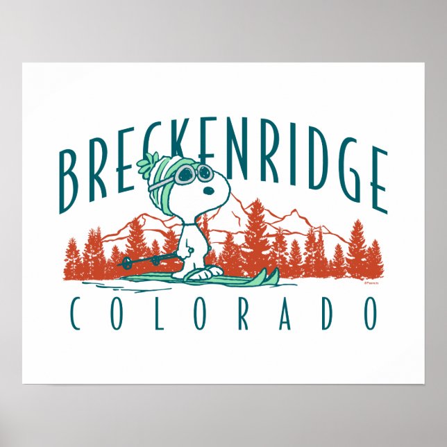 Affiche cacahuètes | Snoopy Breckenridge Colorado (Devant)