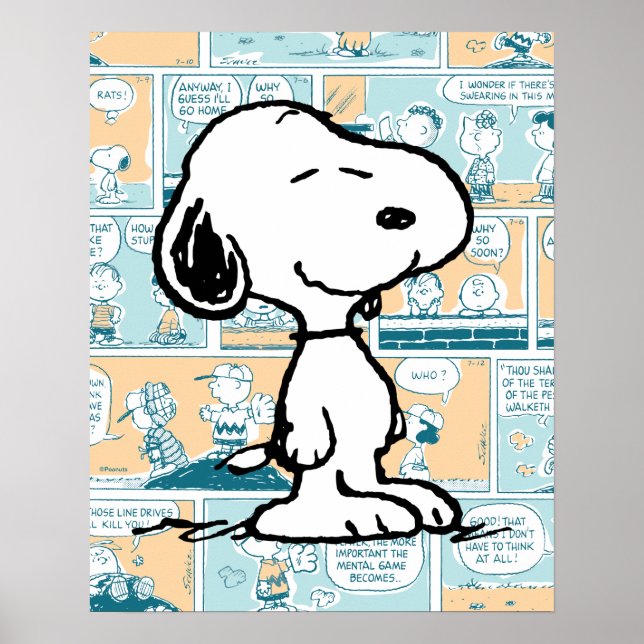 Affiche cacahuètes | Snoopy Comic Motif (Devant)