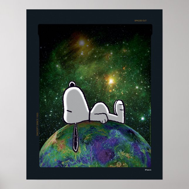 Affiche cacahuètes | Snoopy Espacé (Devant)