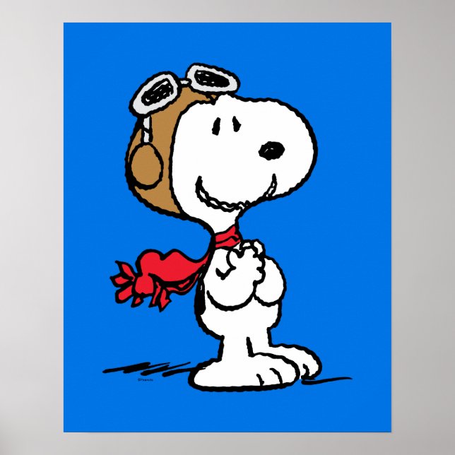 Affiche cacahuètes | Snoopy L'As Volant (Devant)