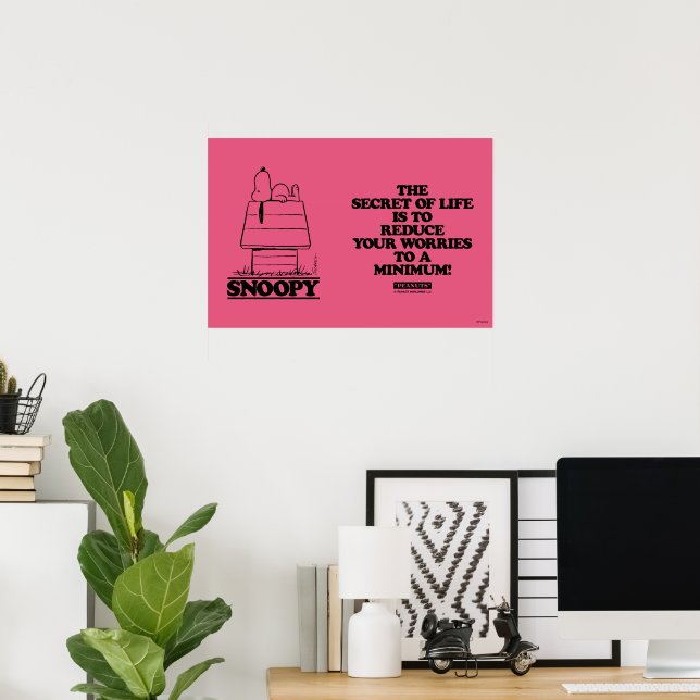 Affiche cacahuètes | Snoopy Le Secret À La Vie (Bureau à domicile)