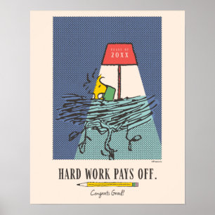 Affiche Cacahuètes Snoopy Le Travail Porte Ses Fruits Remi