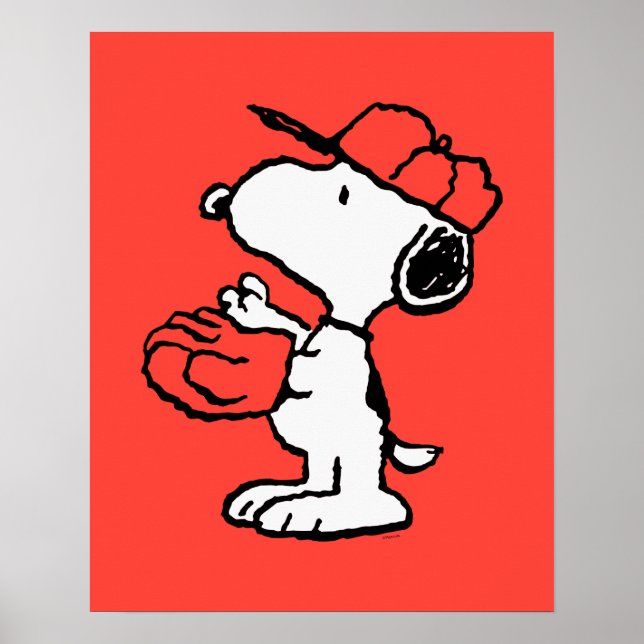 Affiche cacahuètes | Snoopy Making the Catch (Devant)