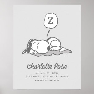 Affiche cacahuètes Snoopy Nap