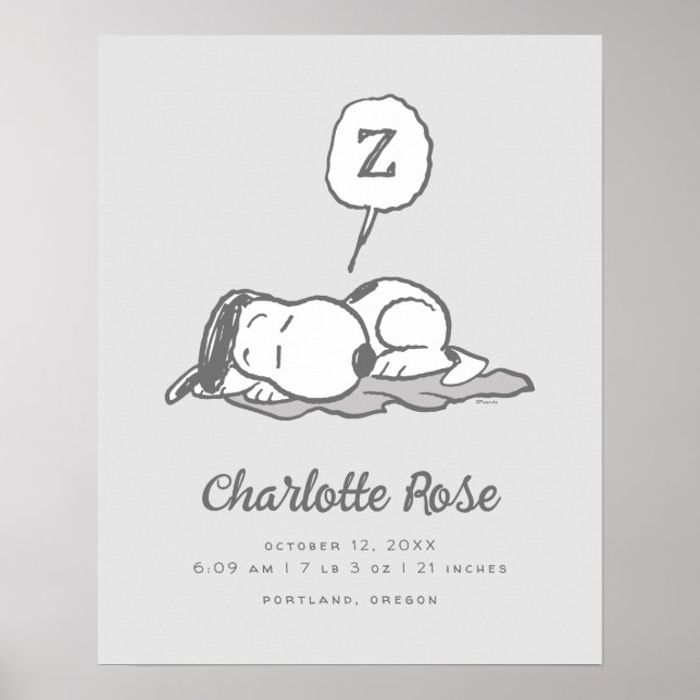 Affiche cacahuètes | Snoopy Nap (Devant)