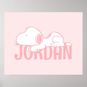 Affiche cacahuètes Snoopy Pastel