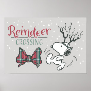 Affiche cacahuètes   Snoopy Reindeer