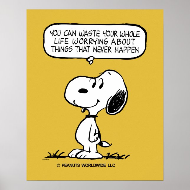 Affiche cacahuètes | Snoopy Vous ne pouvez pas regarder to (Devant)