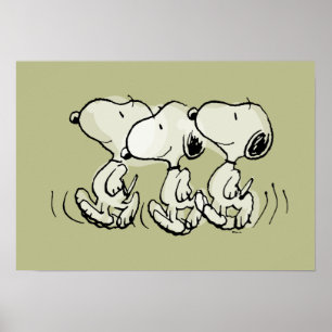 Affiche cacahuètes Snoopy Walking Tall