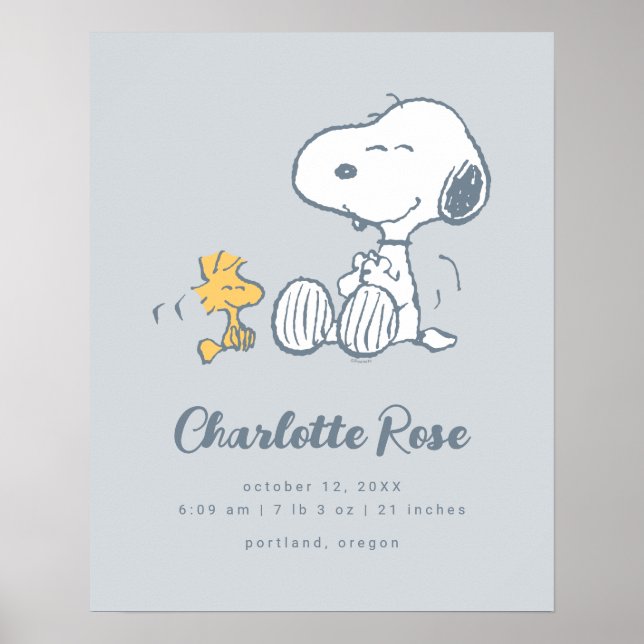 Affiche cacahuètes | Snoopy & Woodstock (Devant)