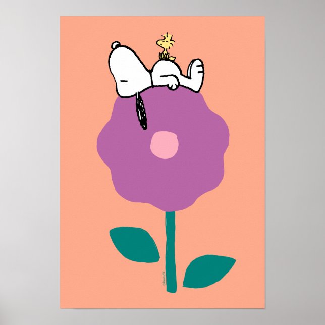 Affiche cacahuètes | Snoopy & Woodstock Flower Whististle (Devant)