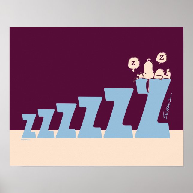 Affiche cacahuètes | Snoopy & Woodstock Nap (Devant)