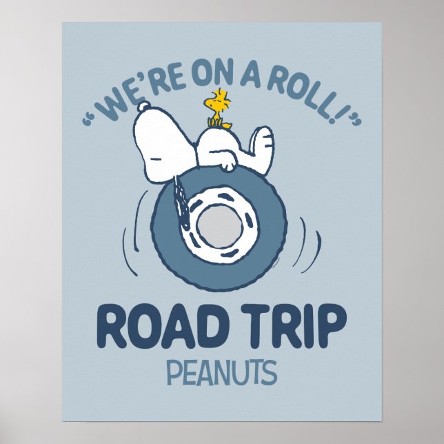 Affiche cacahuètes | Snoopy & Woodstock Road Triage (Devant)