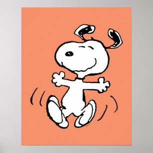 Affiche cacahuètes   Une Danse Heureuse Snoopy