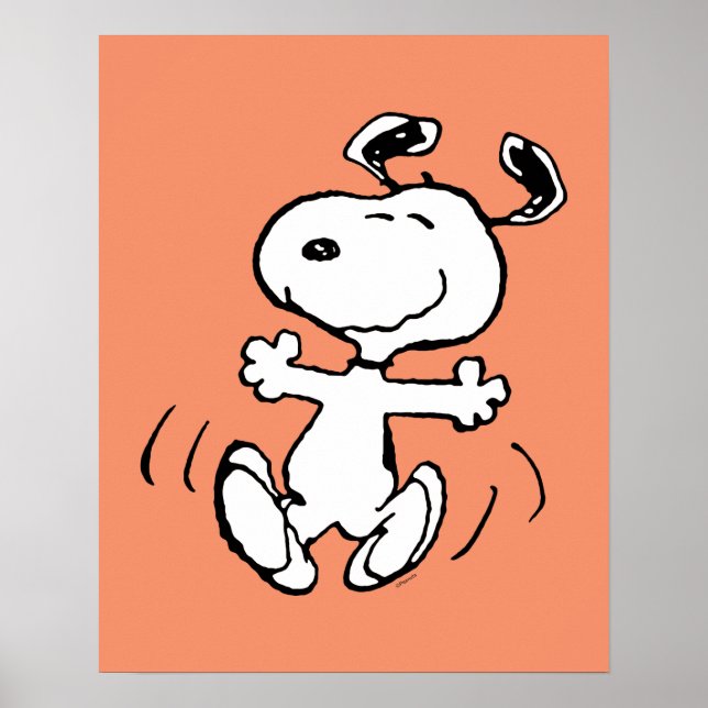 Affiche cacahuètes | Une Danse Heureuse Snoopy (Devant)