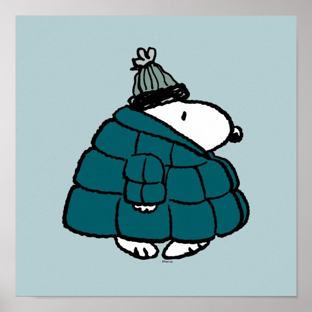 Affiche cacahuètes | Veste Snoopy Winter Puffer (Devant)