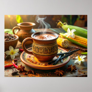 AFFICHE CACAO - AMOUR D'AMÉRIQUE LATINE