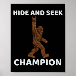 Affiche Cacher Et Chercher Champion Bigfoot Amusant Dire B