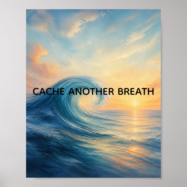 Affiche Cachez un autre souffle Océan Lever de soleil Plei (Devant)