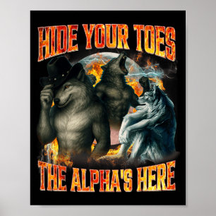 Affiche Cachez vos orteils, l'Alpha est là M drôle