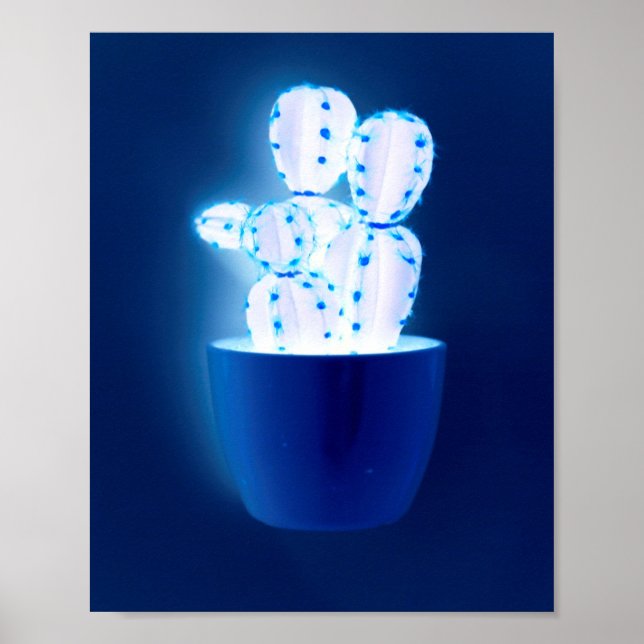 Affiche Cactus bleu (Devant)