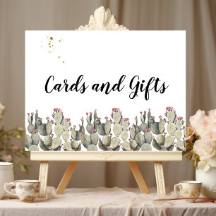 Affiche Cactus d'aquarelle verte moderne