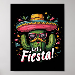 Affiche Cactus - Drôle Cinco De Mayo Hommes Femmes Mexique
