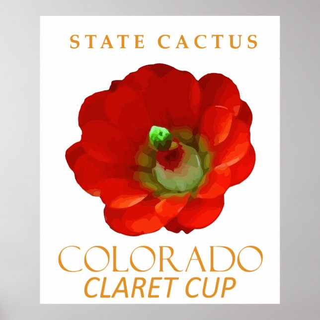 Affiche Cactus du Territoire du Colorado Le Cactus Claret  (Devant)