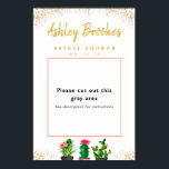 Affiche Cactus Fiesta Fête des mariées Photo Booth Frame<br><div class="desc">Cet appareil photo permettra à vos invités de prendre de beaux clichés à votre douche de fiesta nuptiale, baby shower ou mariage! C'est un projet do-it-yourself amusant et facile ! ***INSTRUCTIONS***ÉTAPE 1. Montez votre appareil photo sur une planche en mousse. ÉTAPE 2 . À l'aide d'un couteau xacto, découpez le centre....</div>