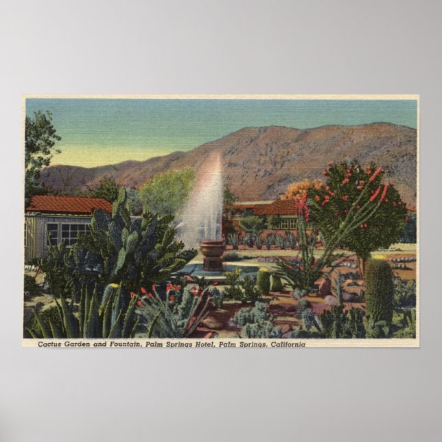 Affiche Cactus Garden, Palm Springs Hotel (Devant)