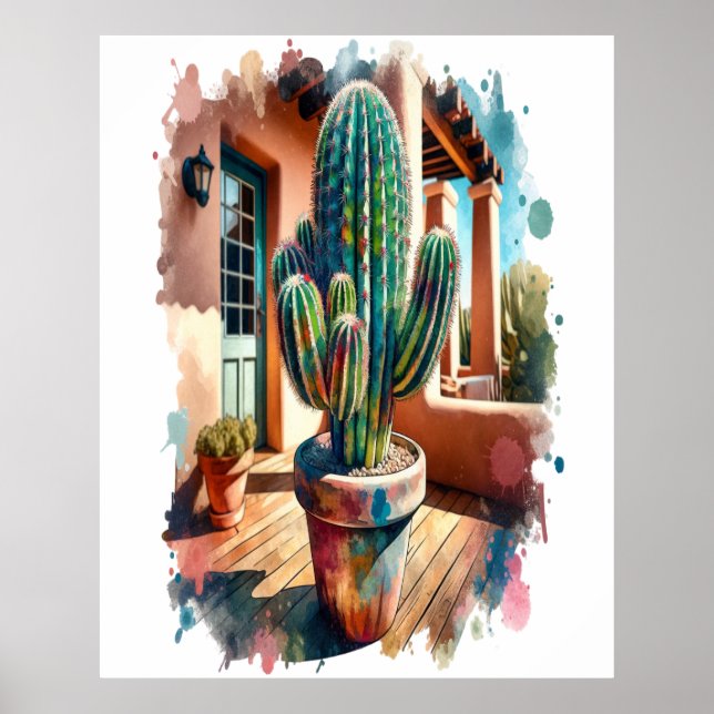 Affiche "Cactus on Porch" (Devant)