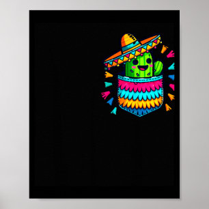 Affiche Cactus Pinata Pochette Cinco De Mayo Fête Mexicain