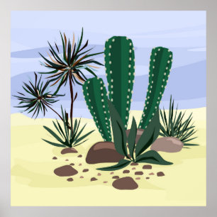 Affiche Cactus, succulents.