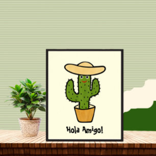 Affiche Cactus vert mignon