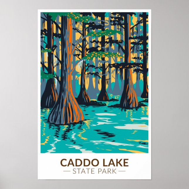 Affiche Caddo Lake State Park Texas Vintage  (Devant)