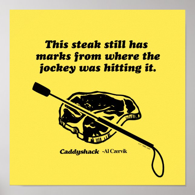 Affiche Caddyshack | Ce Steak A Encore Des Marques (Devant)