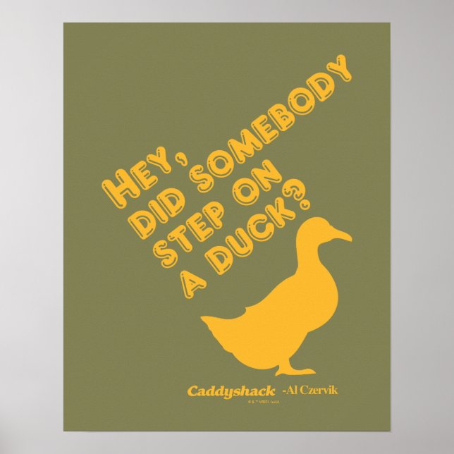 Affiche Caddyshack | Hey, Quelqu'Un A Marché Sur Un Canard (Devant)