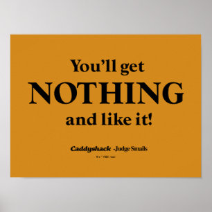 Affiche Caddyshack   Vous n'obtiendrez rien et l'aimez!